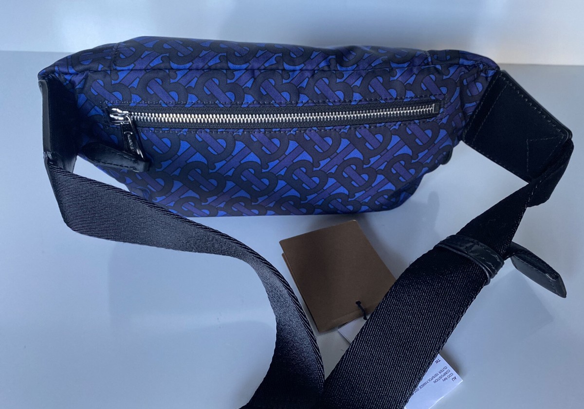 Burberry TB Monogram Print Sonny Blue Belt / Waist / Body