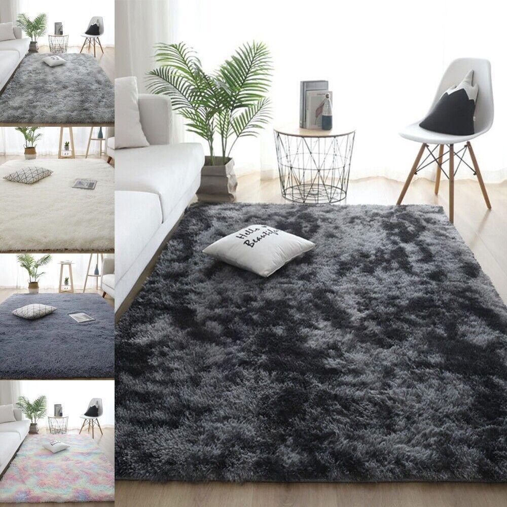 Fluffy Rugs Anti-Slip Large SHAGGY RUG Super Soft Mat Living Room Bedroom Carpet