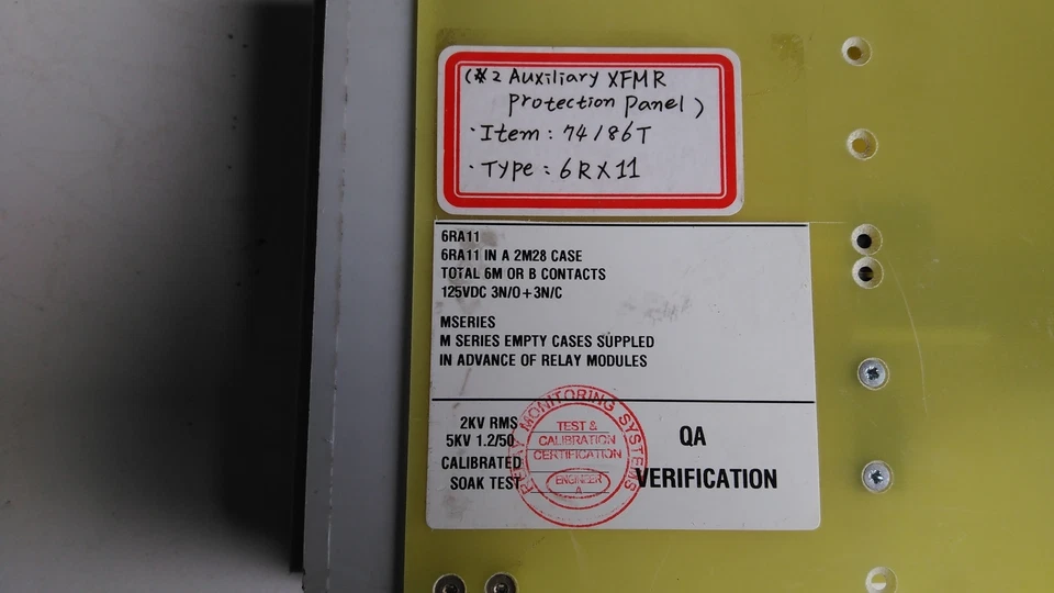 MATRIX, RMS, Used / 6RA11 / Auxiliary Relay, 125VDC, 6M OR B Contacts - Image 4 of 4