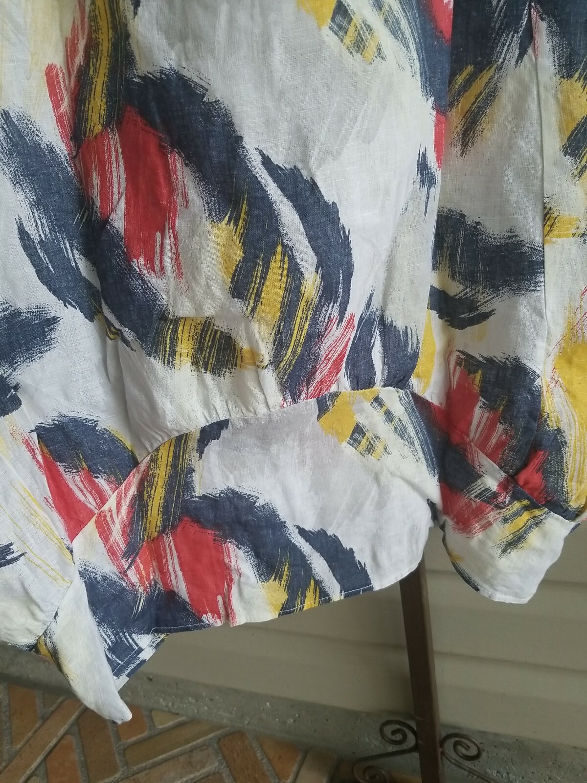 ROSEMARINE Italy Linen Sleeveless Ruched Hem Midi Long Dress M Pockets