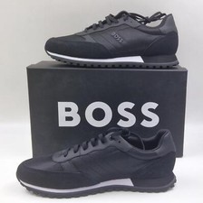 Hugo Boss Parkour Runner Mens Black Low Trainers New