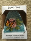 Pampeana Hand Made Fair Trade Glass Night Light Ecuador Butterfly new in box