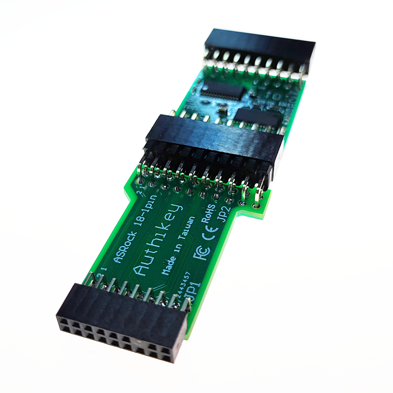 2-in-1 reversible TPM 2.0 + 1.2 kit, Module for ASRock