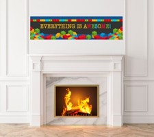 Building Blocks- Birthday Party Printed Banner - Indoor Outdoor Blocks Banner