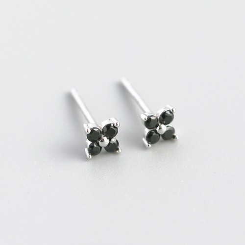 925 Sterling Silver Boho Cute Tiny Flower CZ Zirconia Stud Post Earrings A1425 - Picture 15 of 22