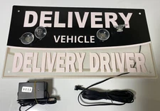 delivery driver car sign