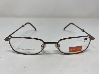 Stride Rite SR-32 184 46-17-125 Brown Metal Full Rim Eyeglasses Frame A290