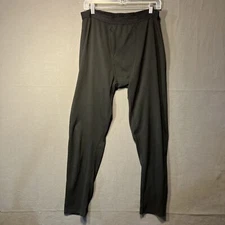 L.L Bean Long Underwear Pants Light Weight Men Large Regular Black Thermal Johns