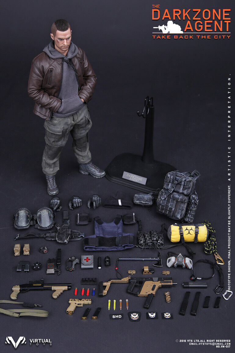 Instock VTS TOYS VM017 1/6 THE DARKZONE AGENT Model Action Figure