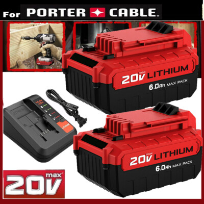 3.0Ah 20 Volt Li-Ion Battery for PORTER CABLE 20V Max PCC680L PCC685L / Charger
