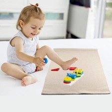 Children  s Play Mat  Montessori Materials 20x33 Creamy White   Soft  Safe