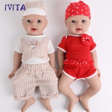 IVITA 20'' Boy Girl Full Body Silicone Reborn Doll Realistic Silicone Infant Toy