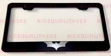 Batman Logo Engraved Etched Stainless Finished License Plate Frame Batman Logo Engraved Etched Stainless Finished License Plate Frame