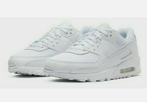 Nike Air Max 90 Recraft White Wolf Grey CN8490-100 Triple White Men's Size 7 | eBay