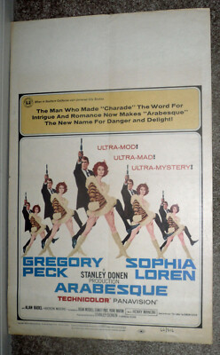 ARABESQUE original 1966 movie poster SOPHIA LOREN/GREGORY PECK | eBay