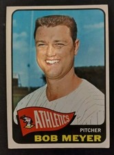 1965 Topps Baseball Bob Meyer Card #219 In VG Condition
