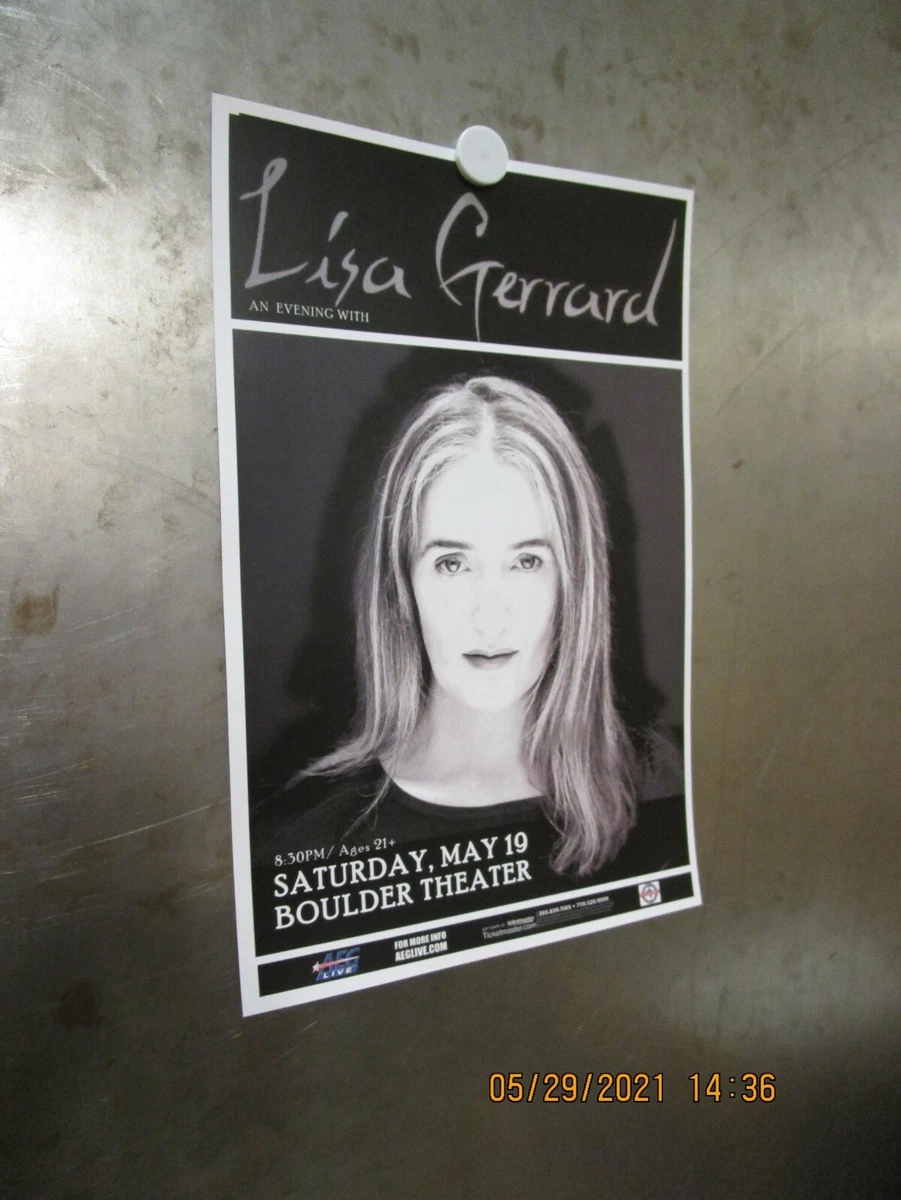 LISA GERRARD Boulder Theater 2007 SHOW FLYER AEG Live Twist & Shout SILVER TREE