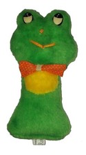 Vintage Eden 7" Plush Frog Rattle Baby Toy Lovey