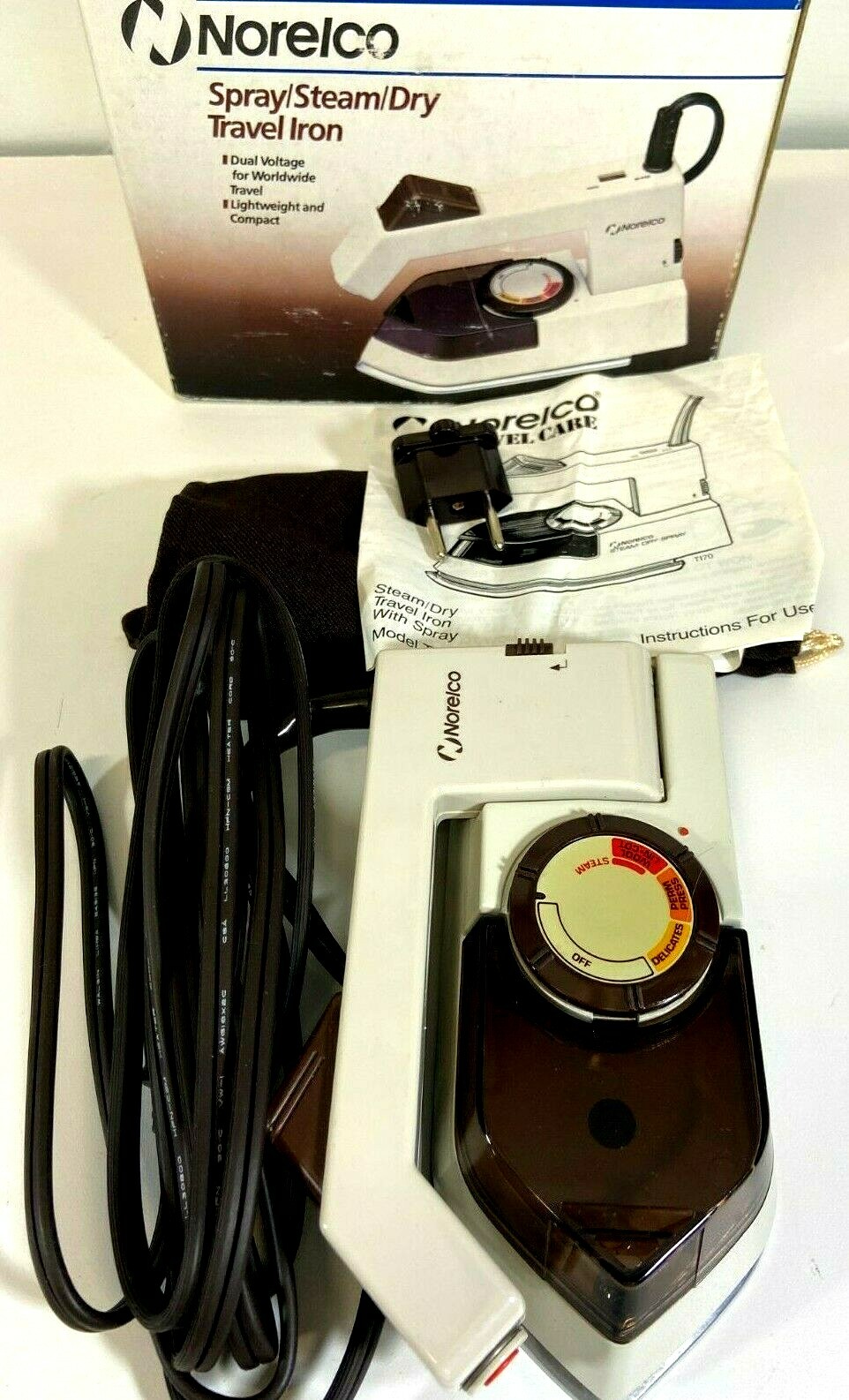 W/ Dual Voltage, Plug Adapter & Pouch