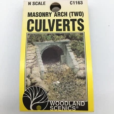 Woodland Scenics C1163 Masonry Arch Culverts Railroad Scenery 2 Pcs N Scale