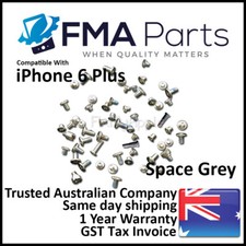 iPhone 6 PLUS Black Grey OEM Full Screw Set Kit Bottom Phillips Pentalobe Star