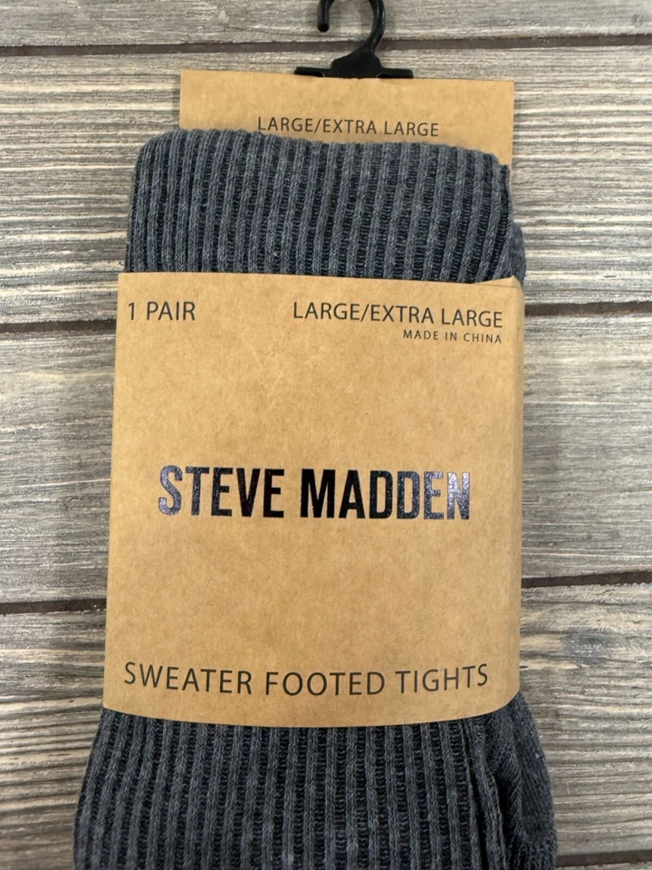 Steve Madden Suéter Medias con Pies L/XL Gris Jaspeado Cálido y Elástico Foto 2 de 4