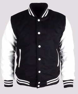 black jacket white collar