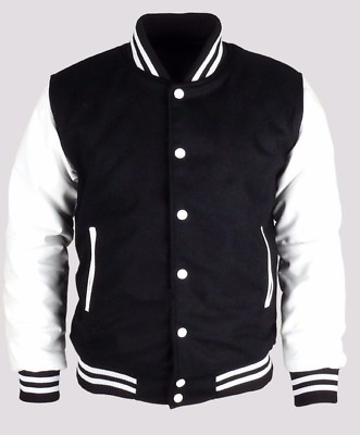 black jacket white collar