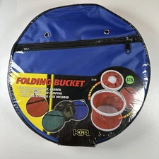 KR Tools Blue Folding Bucket With Carrying / Storage Case