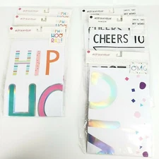 Decorative Posters Lot: HIP HIP HOORAY! BEST WISHES! OMG! Party Supplies