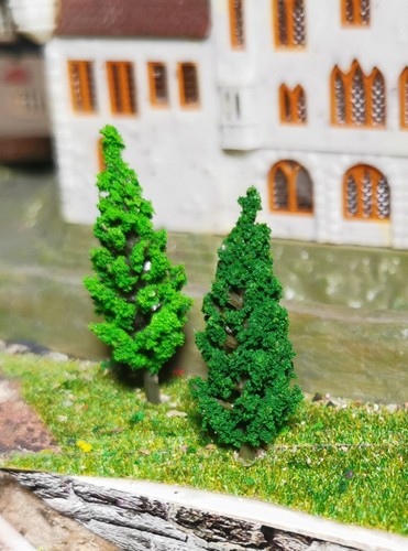 50 Dark Green and Medium Green Firs, Conifers, 48mm Tall - Picture 6 of 12
