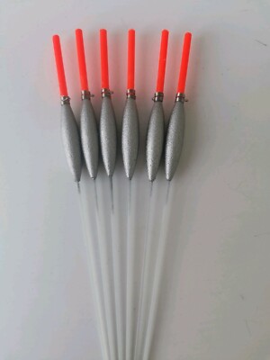 10 X Slim Pole Floats. Glasstiel 0,4g Silikon inklusive 2,5m Spitze 