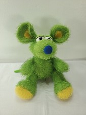 10" Aurora Green Yellow Plush Mouse Stuffed Animal Bean Bag Toy
