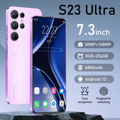 Smartphone 7,3 pouces S23 Ultra 5G débloqué 8 Go + 256 Go Android 13 double SIM téléphone portable - Photo 1/19