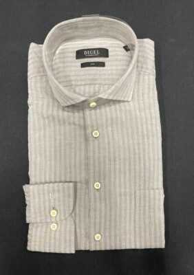 DIGEL Hemd, langarm Gr. 40,41,42,43  Grau gestreift  VP 89,95 