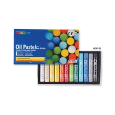 Mungyo MOP-12 Non Toxic Soft Oil Pastels Set 12 Assorted Colors Artist Gallery