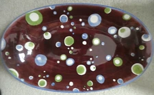 HOME ETC "TIKA" OVAL SERVING PLATTER EUC