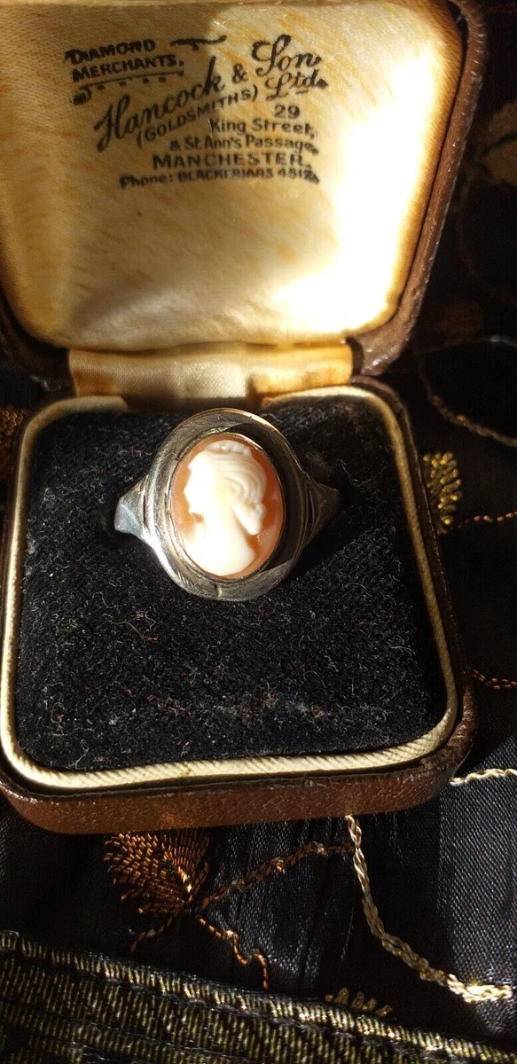 Silver cameo ring sale