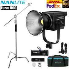 Nanlite Forza 500 LED Monolight 500W 5600K Photography Lighting Lamp C Stand
