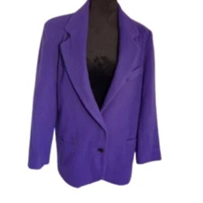 Vintage Gitano Women's Size Medium Purple Wool Peacoat