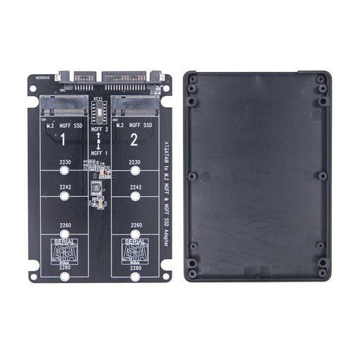Dual M.2 NGFF To SATA 3.0 SSD USB Adapter Set 2in1 External Hard Drive Box - Afbeelding 14 van 15