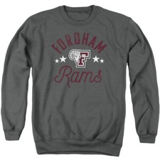 Fordham University Adult Crewneck Sweatshirt Rams, Charcoal, S-3XL