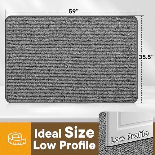 Mibao Indoor Door Mat, 35.5" x 59", Dirt Trapper Entrance Doormat, Non