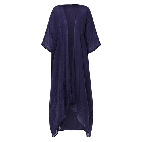 Womens Summer Holiday Kimono Cardigan Beach Open Front Top Long Coat Cover Up US - Picture 11 of 25