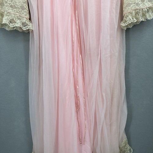 VTG Intime Nightgown Robe Nightgown Womens Small Set Sheer Coquette Retro Pinup - Picture 4 of 24
