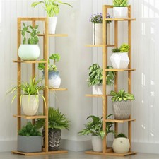 6/7 Pot Bamboo Flower Shelf Rack Plant Stand Pots Display Corner Shelving Home