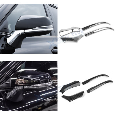 Set ABS Rear View Mirror Side Molding Cover Trims For Toyota Highlander 2020-up