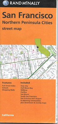 San Francisco, Northern Peninsula Cities, California, Street Map, Rand McNally