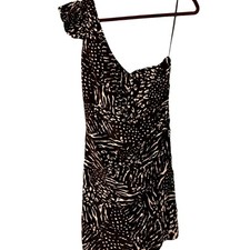 AVEC GIRLS Wrap Mini Black & White Animal Print Dress Party Size 8 