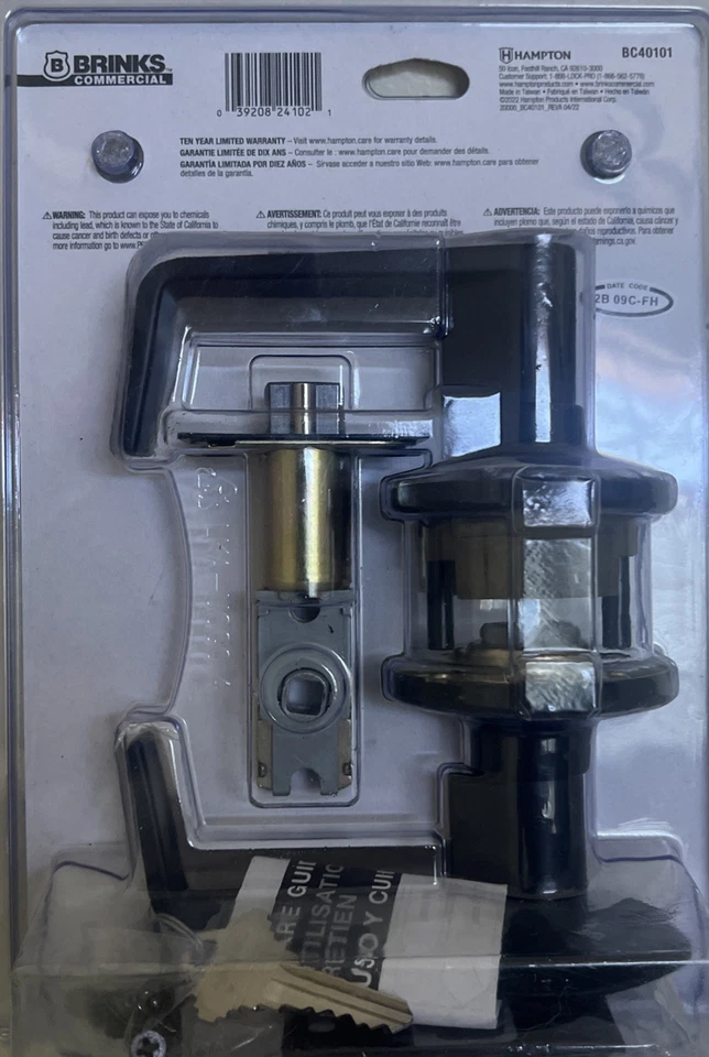 Palanca de puerta negra mate compatible con ADA - Garantía de seguridad ANSI grado 2 Foto 2 de 2